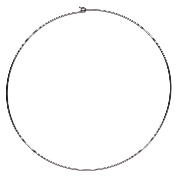 Neckwire, gunmetal-finished steel, 1.7mm round, 18 inches. Sold individually. image number 0