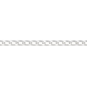 Chain 1pkg1 sterling silver curb, 2.8mm long, 50 foot unfinished