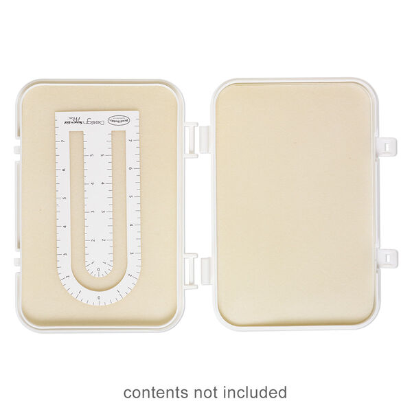Organizer, The Bead Buddy® Save 'n Go! Mini®, plastic / paper / foam, white / black / tan, 9 x 6-1/2 x 3/4 inches. Sold individually. image number 0