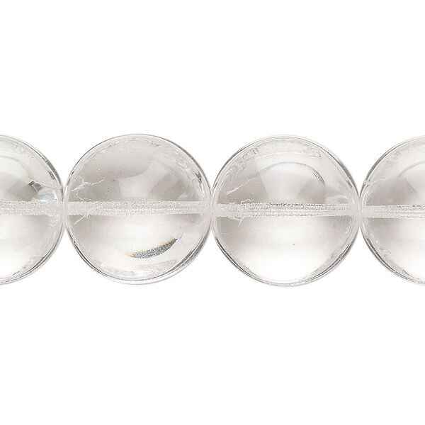 Bead, Czech glass, clear, 16x9mm saucer. Sold per 7-inch strand, approximately 10 beads. image number 0