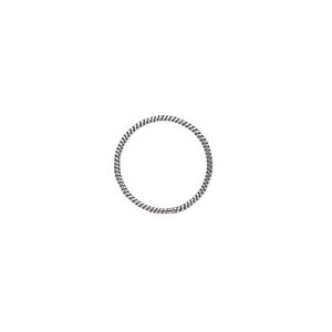 Jump ring, antiqued sterling silver, 14mm soldered twisted round, 12.7mm inside diameter, 20 gauge. Sold per pkg of 2.