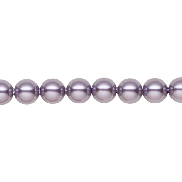 Pearl 500pk light amethyst pearl, Swarovski® 6mm round 5810 image number 0