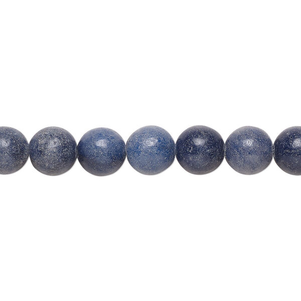 Bead 1pkg1 blue aventurine, 8mm round B grade, 15.5-16 inch natural light to dark image number 0