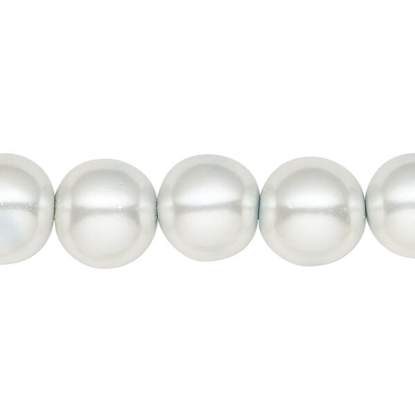 Bead, Hemalyke™ (man-made), magnetic, silver, 12mm round. Sold per 16-inch strand. image number 0