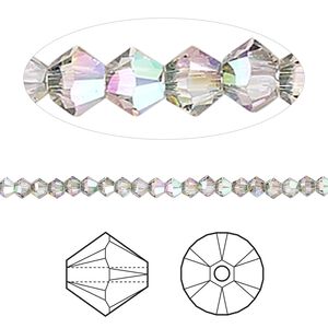 Bead 48pk crystal paradise shine, Crystal Passions® 3mm bicone 5328