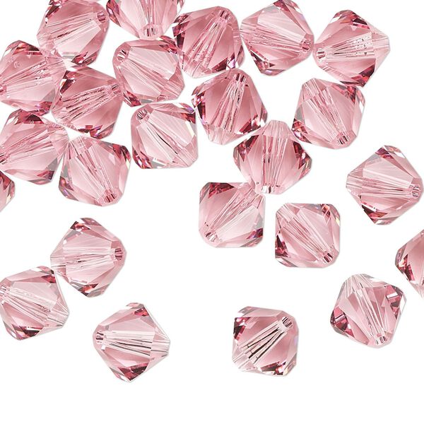 Bead 72pk light rose, Crystal Passions® 8mm bicone 5328 image number 0