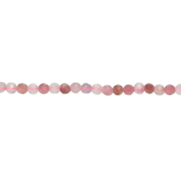 Tourmaline / pink tourmaline / quartz crystal 1pkg1, faceted round bead natural B grade, 15.5 inch 2.8-3.2mm image number 0