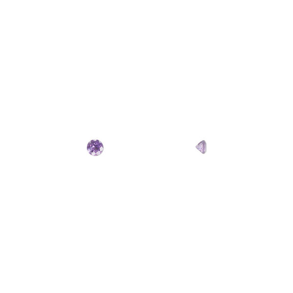 Gem, amethyst (natural), light to medium, 2mm faceted round, A grade, Mohs hardness 7. Sold per pkg of 8. image number 0