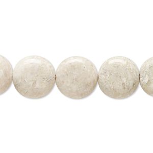 Riverstone 1pkg1, flat round bead 8 inch 12mm