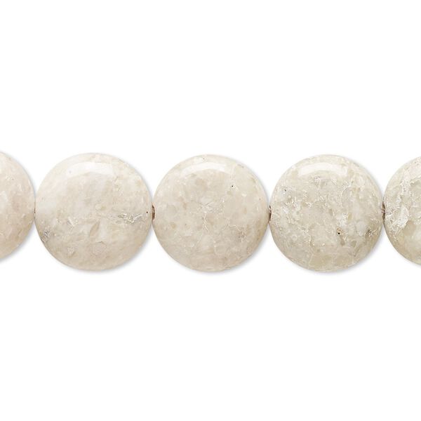 Riverstone 1pkg1, flat round bead 8 inch 12mm image number 0