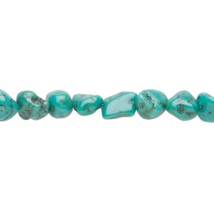 Turquoise 1pkg1, pebble bead 15.5-16 inch medium