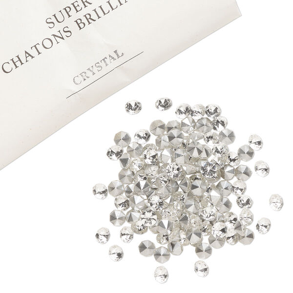 Chaton 1440pk crystal foil back, vintage Preciosa Czech crystal rhinestone 6.14-6.32mm round SS29 image number 0