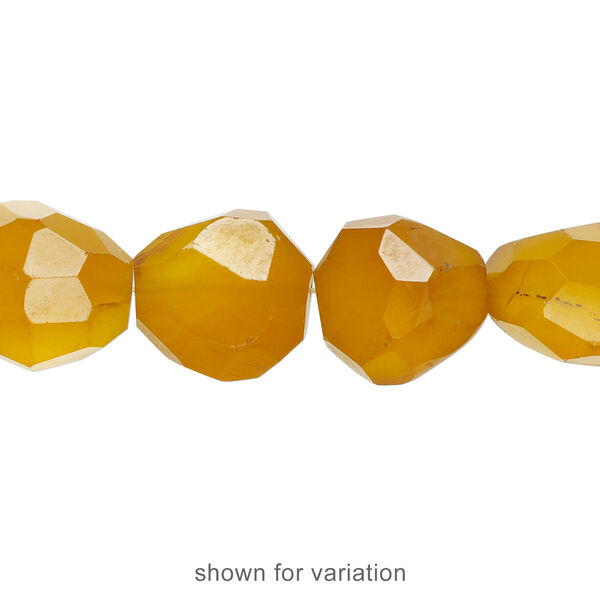 Agate 1pkg1, hand-faceted nugget bead 15.5-16 inch medium image number 1