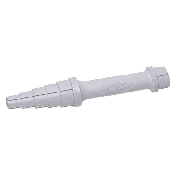 Cabochon mandrel, The Bead Buddy®, acrylic, grey, 20x15mm-40x30mm oval,10 inches. Sold individually. image number 0
