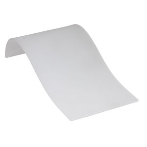 Display, bracelet, acrylic, frosted white, 7-2/3 x 4 x 1-5/8 inch ramp. Sold individually.