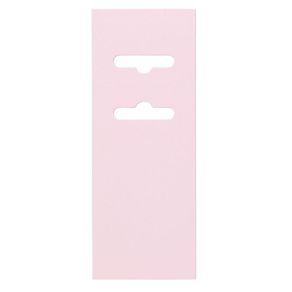 Display card, paper, pastel pink, 3-1/2 x 2 inches with fold-over butterfly hang tab. Sold per pkg of 50. image number 0