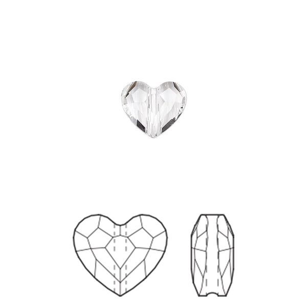 Bead 4pk crystal, Crystal Passions® 8mm love 5741 image number 0