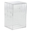 Display, earring, acrylic, clear, 9-1/2 x 6-3/4 x 5-1/2 inch box with side door and 4 slide-out panels. Sold individually. image number 0
