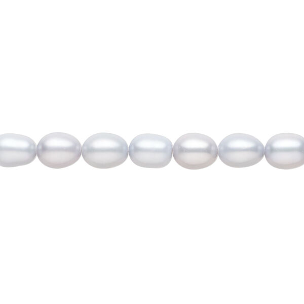 Freshwater pearl 1pkg1, rice, 15 inch misty blue 5-6mm cultured image number 0