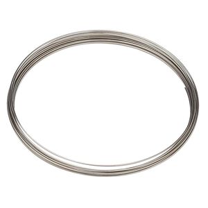 Wire, stainless steel, half-hard, round, 28 gauge. Sold per pkg of 6 feet.