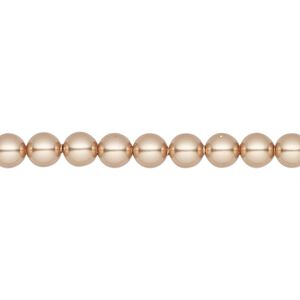 Pearl 500pk rose gold, Swarovski® 5mm round 5810