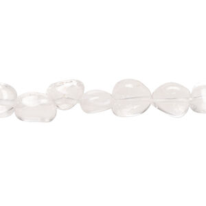 Quartz crystal 1pkg1, hand-cut nugget bead natural, 14 inch mini to small