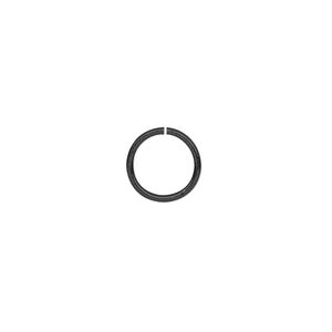 Jump ring, black-finished brass, 10mm round, 8mm inside diameter, 18 gauge. Sold per pkg of 50.