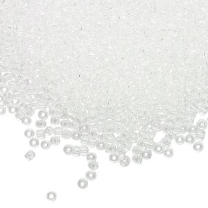 Seed bead, TOHO BEADS®, glass, pkg/50g, #11 round, transparent crystal clear (TR-11-1).