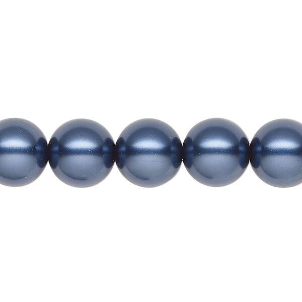 Pearl 10pk blue, Preciosa Czech crystal 10mm round image number 0
