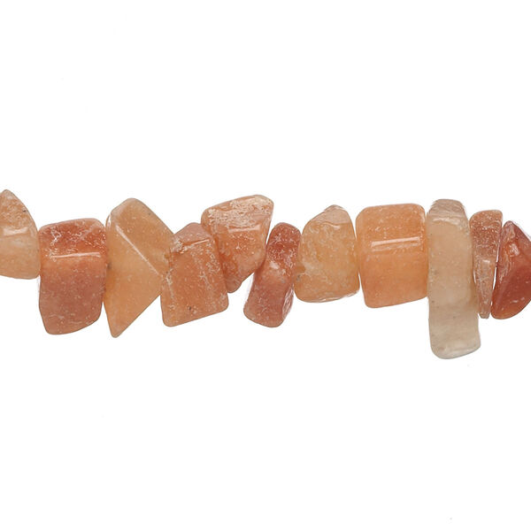 Bead, red aventurine (natural), medium chip, Mohs hardness 7. Sold per 15" to 16" strand. image number 0