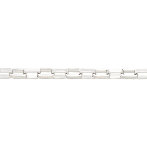 Chain, stainless steel, 3mm rectangular box. Sold per 5-foot section. image number 0
