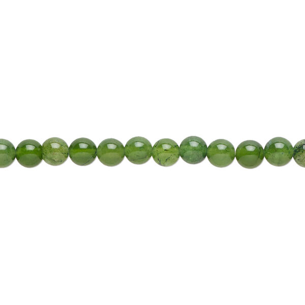 Bead, quartz (dyed), light to medium green, 3-4mm round, C grade, Mohs hardness 7. Sold per 15-inch strand, approximately 100  beads. image number 0