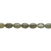 Green serpentine 1pkg1, puffed oval bead natural, 15 inch 29x19mm-30x20mm image number 1