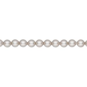 Pearl 500pk platinum, Swarovski® 4mm round 5810