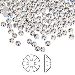 Flat back 1440pk crystal foil back, Preciosa Viva 12® Czech crystal rhinestone 2.7-2.9mm chaton rose round SS10
