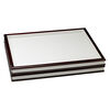 Tray, fiber board and leatherette, white and mahogany, 12-1/2 x 9 x 1 inches. Sold individually. image number 2