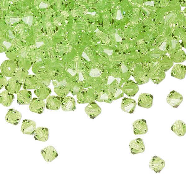Bead 144pk limecicle, Preciosa Czech crystal 4mm bicone image number 0