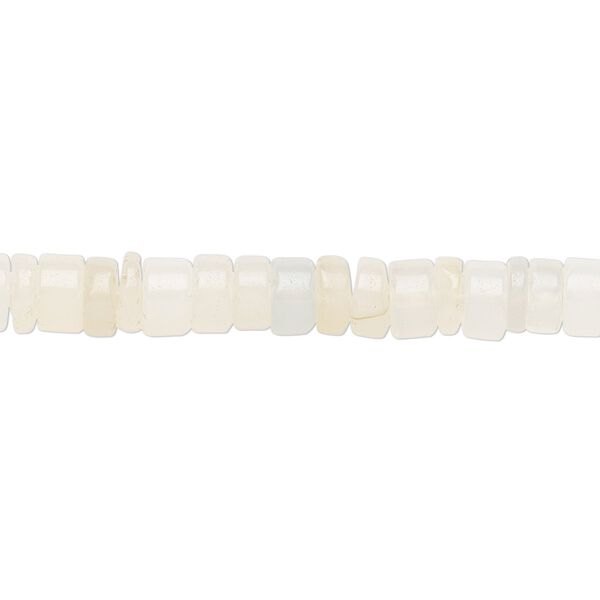 Chalcedony 1pkg1, hand-cut rondelle bead natural 8 inch 5x2mm-6x4mm image number 0