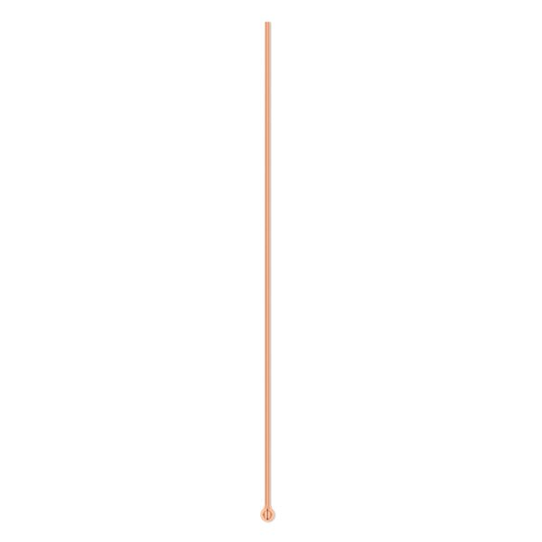 Head pin, copper-plated brass, 2 inches with 1.5mm ball, 23 gauge. Sold per pkg of 10. image number 0