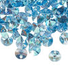 Drop 12pk aquamarine shimmer, Crystal Passions® 8mm pendant mini disk 6428 image number 1