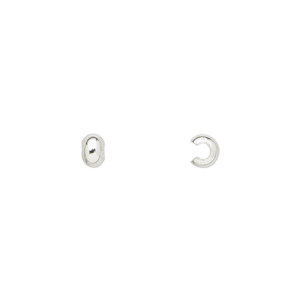 Crimp cover, sterling silver, 4mm. Sold per pkg of 100. image number 0