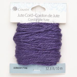Cord jute 1pk 2mm twisted purple, 10 meter