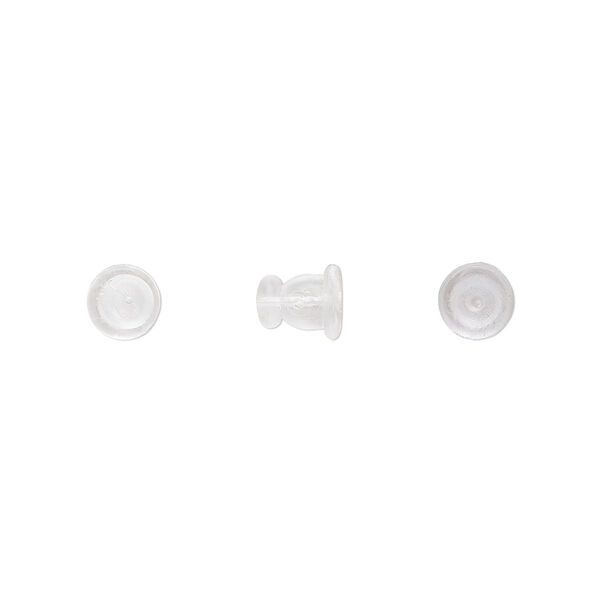 Earnut PVC 1pk 5.5x6.5mm barrel, clear 500 pair image number 0