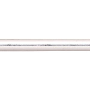 Wire, sterling silver, dead-soft, 6x1.5mm low-dome, 13 gauge, half-round. Sold per 1-foot pkg.