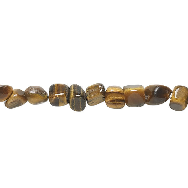 Tigereye 1pkg1, pebble bead natural B grade, 15.5-16 inch small image number 0
