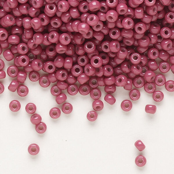 Seed bead, Miyuki, glass, pkg/250g, #8 rocaille, Duracoat® opaque outside dyed pansy, (RR-4468). image number 0