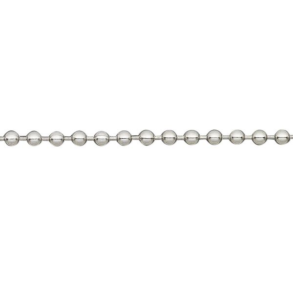 Chain, stainless steel, 2.4mm ball. Sold per 50-foot spool. image number 0