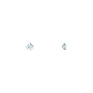 Gem, cubic zirconia, aqua blue, 3mm faceted square, Mohs hardness 8-1/2. Sold per pkg of 5.