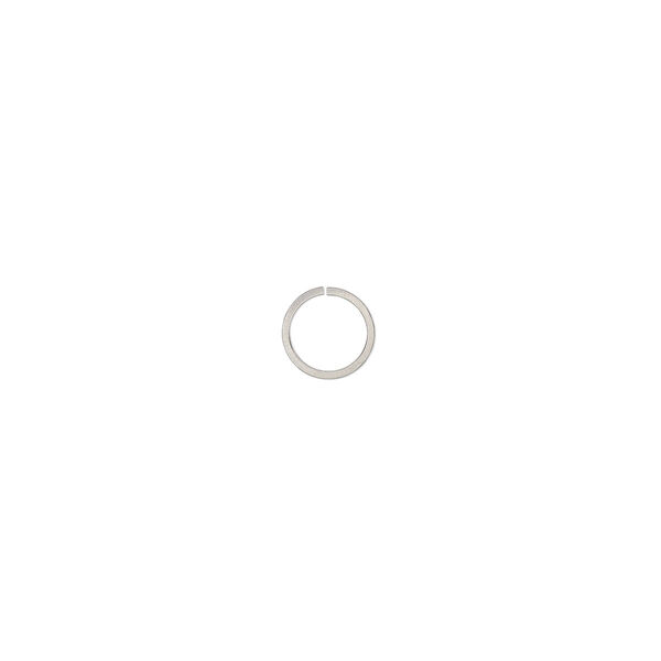 Jump ring, stainless steel, 12mm round square wire, 10mm inside diameter, 18 gauge. Sold per pkg of 50. image number 0