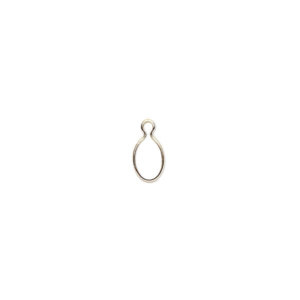 Drop, Wrap-Tite®, 14Kt gold-filled, 6x4mm oval setting. Sold per pkg of 2. image number 0